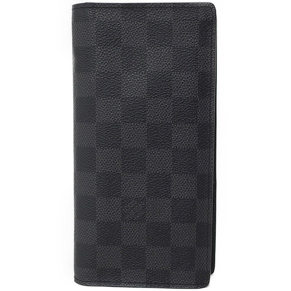 Louis Vuitton Brazza Damier Graphite Black Bifold Wallet Portefeuille Long - Picture 1 of 5